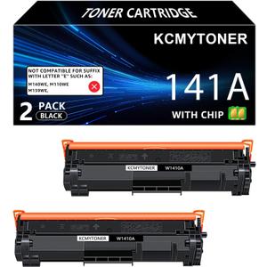 W1410a Compatible for HP 141A Toner Cartridge Black for Laserjet Pro M110w MFP M140w M139w (2 Pack)