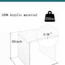 Clear Transparent Acrylic End Table with Rounded Edges,18" H Compact Small Table, Acrylic Side Table Suitable for Living Room, Night Stands for Bedrooms, Modern Occasional Tables