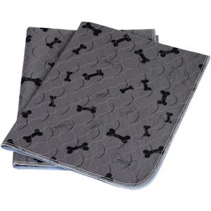 Washable Dog Pee Pads with Free Grooming Gloves,Non Slip Dog Mats with Great Urine Absorption,Reusable Puppy Pee Pads for Whelping,Potty,Training,Playpen (24x36 Inch (Pack of 2))