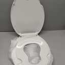 Toilet Seat, Elongated Toilet Seat with Toddler Seat Built in, Potty Training Toilet Seat Elongated Fits Both Adult and Child, with Slow Close and Magnets- Elongated (White)