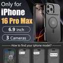 Innaght Magnetic for iPhone 16 Pro Max Case with Stand,Compatible with MagSafe,Rugged,Heavy Duty,Protective case Kickstand,[Built-in Invisible Stand],Black