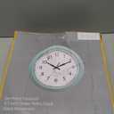 Bernhard Products Retro Wall Clock 9.5 Inch Green Kitchen 50's Vintage Design Round Silent Non Ticking Battery Operated Quality Quartz Clock (Seafoam Green)