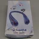 SWEETFULL Portable Neck Fan 360 Cooling Bladeless Personal Fan | No Hair Twisting - 4000mAh USB Rechargeable Wearable Fan for Travel, Birthday Gifts for Men, Women, Mom, and Dad (A1 Blue)