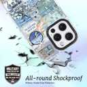 for iPhone 12 Pro Max Case, Nostalgic Beach Collage Pattern, Beach Soft Slim TPU Compatible with MagSafe, Military-Grade Drop Protection & Camera Protection for Women Girls (EastCoast)