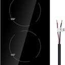 12 Inch Induction Cooktop 2 Burners Built-in Electric Stove top Boost Electric Hob Cooktop with 9 Power Levels, Child Safety Lock,Timer, 220-240V