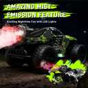 WRTWRT 1:18 RC Monster Truck for Boys, Kids 4-7-8-12All-Terrain Off-Road Remote Control Car with LED Lights & Spray, 40 Min Playtime, 2.4GHz Fast Response Graffiti RC Truck Jeep Toy