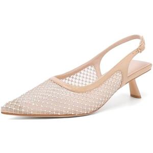 Mostrin Kitten Heels for Women Pointed Toe Pumps Patent Leather Low Heel Slingback Heels with Buckle Dress Shoes for Dating Party Working, Size 8.5