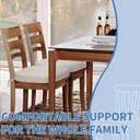 BUYUE Thickened 2.5" Dining Chair Cushions Set of 4, U-Shape High Density Foam Comfortable Chair Pads for Kitchen, Slip Resistant Indoor Seat Cushions (4 PCS, Beige)