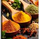 OAAPITI Spices Kitchen Wall Art Culinary Herbs Canvas Print Colorful Food Art Painting for Kitchen Gourmet Decor(Artwork-7,16"x24")