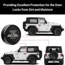 2 x Keyhole Covers for Jeep Wrangler JL Gladiator JT 2018-2025 2026 Door Security Accessories Magnetic Keyhole Door Lock Cover Waterproof Protection Item Black