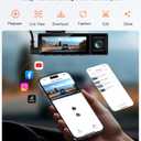 4K 3 Channel Dash Cam Front and Rear,4K+2.5K+1080P Dash Camera for Cars Inside,3.2" Screen Dash Camera for Cars, WiFi APP Control,4 IR Night Vision, G-Sensor, 24H Parking Mode, 64GB SD Card Included
