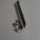 2 Pack Curtain Rods for Window 32 and 48, Black 5/8 inch Splicing Single Window Curtain Rod Set with Brackets