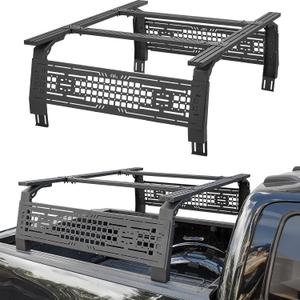 JOYTUTUS 16.5-21.2" High Truck Bed Rack for Full Size & Mid Size Truck Adjustable Overland Bed Rack Compatible with F150 F250 F350 Silverado Sierra Ram Tundra Tacoma Gladiator