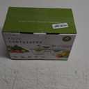 16oz Glass Meal Prep Containers, Airtight 2 Cup Glass Storage Containers with Lids, Heat-Resistant BPA-Free Borosilicate Glass Soup Container for Leftover, Microwave, Dishwasher&Freezer Safe (4 Packs) (Multicolor+Clear)