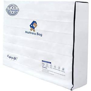 Excibubblebearbb Mattress Bags for Moving and Storage,6 Mil Waterproof Zippered Mattress Bag Full Size, Extra Thick Tear & Puncture Resistance, Heavy-Duty Mattress Moving Supplies
