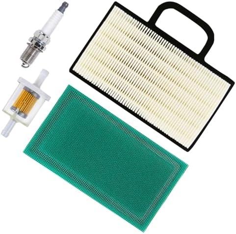 Pack of 2 DemJamr 499486S Air Filter Spark Plug Kit for BS 18-26 HP Intek V-Twins Engine JD D130 D140 GY20575 GY21056 Lawn Mower