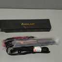 Annlary Hair Straightener 1 Inch Flat Iron and Curler 2 in 1 Titanium Ceramic Ionic Dual Voltage Straightener with Heat-Resistant Silicone, for Less Frizz, Shinier & Smoother