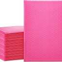 UCGOU Bubble Mailers 10.5x16 Inch Hot Pink 25 Pack Poly Padded Envelopes Large #5 Mailing Packages Opaque Packaging Postal Self Seal Adhesive Waterproof Boutique Shipping Bags for Clothes