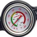 High Pressure Radiator Cap Cover Temperature Temp Gauge 1.8 Bar 25.6Psi Fit for Honda, Kawasaki, Suzuki, Husqvarna Dirt Bike, Yamaha Motorcycle ATV Models High Pressure Radiator Cap