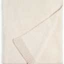 Barefoot Dreams CozyChic Microstripe Blanket (Stone/Pearl) 45" x 60"