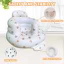 AGITVPS Inflatable Seat for Babies 3-36 Months, Built in Air Pump Baby Chair Sit Me up Floor Seat for Baby, Bumbo Seat for Learning to Sit, Feeding, Camping (Bear)