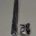 Matte Black Curtain Rods for Bedroom with Brackets,5/8 Inch Diameter Small Window Curtain Rod Adjustable 32 to 48 Inches,Easy Install Drapery Rods