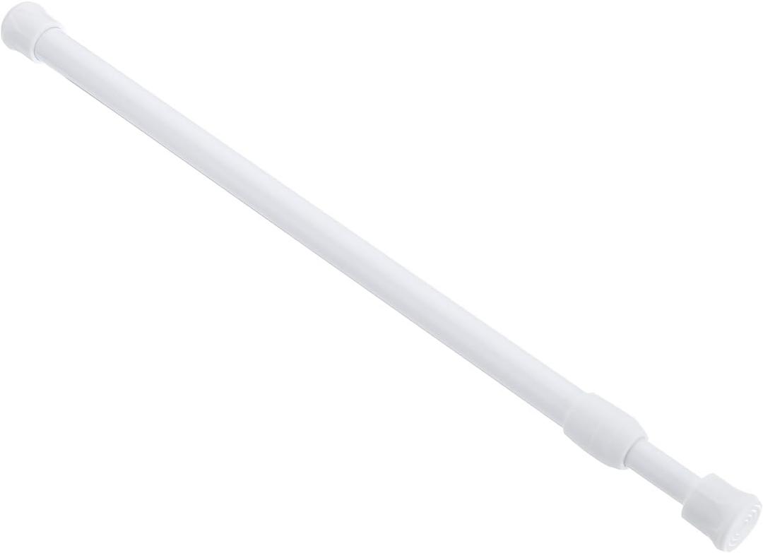 uxcell Tension Curtain Rod, Adjustable 12 to 20 Inches, 0.39" Dia White Spring Tension Rod No Drilling Expandable Tension Rod for Doorway, Kitchen