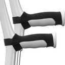 Threlaco 2 Pcs Forearm Crutch Pads Soft Cushioned Hand Covers for Adult Forearm Crutches Hands Accessories Increases Walking Comfort (Black,Fleece Fabric)