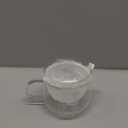 Lezero 13oz Tea Infuser Cups Kits, Glass Mugs with Filter Basket and Lid for Loose leaf-Tea Brewing, Heat Resistant, Lead-free, Microwave & Dishwasher Safe