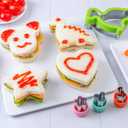 Sandwich Cutters for Kids Lunch 12 Pcs, Kimfead Cookie Cutters Set, Vegetable Fruit Cutters Shapes, Stainless Steel Biscuit Cutters, Dinosaur Mouse Heart Star