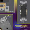 ENERLITES Elite Series Decorator Receptacle, Child Safe Tamper-Resistant Wall Outlet, Self-Grounding, Residential Grade, 15A 125V, 3-Pole, 3-Wire, UL Listed, 61501-TR-SG-10PCS, Space Gray, 10 Pack (Wall Plate Not Included)