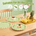 50PCS Sage Green Gingham Birthday Plates, 7 Inch Disposable Gingham Cake Plates Plaid Dessert Plates for Picnic Barbecue Baby Shower Wedding Birthday Party Decorations