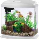 Aqueon LED MiniBow Aquarium Kit with SmartClean Technology, White, 2.5 Gallon