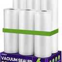 CAREGY Food Vacuum Sealer Rolls Bags 6 Pack 3 Rolls 8'' x 20' and 3 Rolls 11''x 20' Commercial Grade BPA Free Bag Rolls Embossed Food Saver Bags for Meal Prep,Sous Vide Cooking and Food Storage 