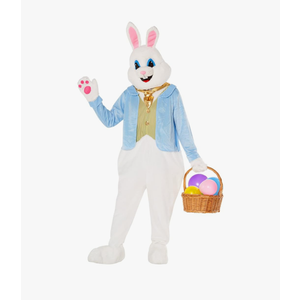 Morph Easter Bunny Costume Adult Deluxe Rabbit Mascot Outfit for Men - Perfect for Easter Costumes and Events, Size Large