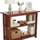 Alaterre Mission Bookcase with Adjustable Shelf, Cherry, 31”W x 24”H
3-Tier Space Saving Under Window Bookshelf with Adjustable Shelf and Vertical Slat Side Panels for Living Room or Office