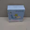Stars Moon Clouds Logo Night Light, Plastic, White, Decorative Art Lamp