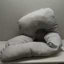 Momcozy Pregnancy Pillows, Original F Shaped, with Air Layer Cover, Grey