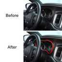 Voodonala for Durango ABS Carbon Fiber Center Consoles Dash Board Instrument Console Fascia Trim for 2011-2024+ Dodge Durango Interior Accessories