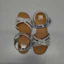 SM New York Girls Silver Sandals 3