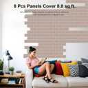 WoveN SounD Brick Acoustic Panels, Deep Camel, 8 Pack, 16x12 in | Self-Adhesive, Peel and Stick, NRC 0.95, Seamless Brick, Refined Sound, Home, Studio, Office, Theater
