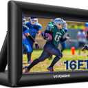 VIVOHOME 16 FT Inflatable Projector Screen for Outside, Blow Up Movie Screen Outdoor Use, Mega Large TV Screen with Carry Bag for Backyard, Triangular Back Support
