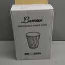 Lamosi 120 Pack 8 oz Disposable Coffee Cups, Insulated Corrugated Paper Cups, Kraft Ripple Wall Cups for Hot Beverage or Cold Drinks Office/Home/Party/Travel/Cafe (Navy)