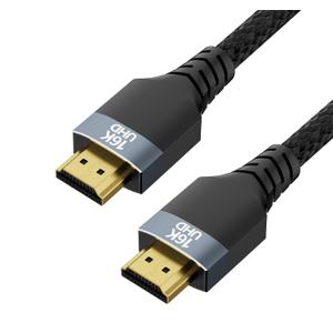 96Gbps HDMI 2.2 Cable 3FT,16K@60Hz,8K@120Hz,4K@240/480Hz,Ultra High Speed Braided Gold-Plated,Supports HDR10+,eARC,DTS:X,HDCP 2.1,Compatible with PS5,PS4,Xbox,Gaming PC,Monitor,Projector
