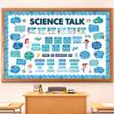 93 Pcs Science Bulletin Board Set Science Talk Posters Classroom Decorations Educational Paper Cutouts for Elementary Middle High School Wall Decor paper cutouts Back to School Teacher Supplies