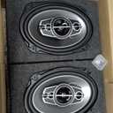 2 Pcs 2-Way Coaxial Car Audio Speakers with Speaker Box Enclosures Set 6 x 9 Inch 1000 W Max Power Constructed Car Stereo and Sound System Accessories Portable Audio Equipment for Vehicles