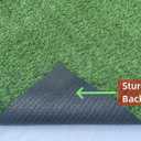 Artificial Grass Rug 3 ft x 10 ft, Synthetic Fake Grass Turf Mat for Indoor Outdoor Garden Home Decor, 0.8" Pile Height