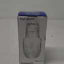 Bedside Night Water Carafe Set with Glass, Clear Nightstand Carafe for Bedroom and Guest Room, Glass Mouthwash Decanter for Bathroom (18.5 OZ)