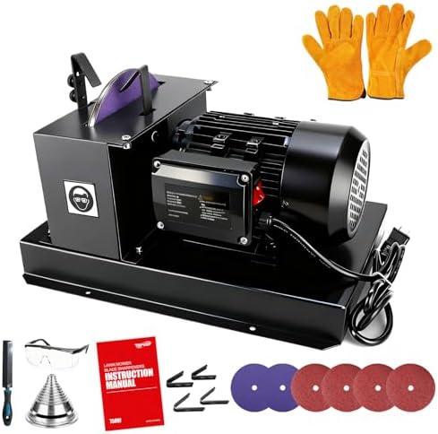 Lawn Mower Blade Sharpener, 1HP 750W Lawn mower Blade Grinder with 9-inch Ceramic Grinding Wheel and 36 Grit & 60 Grit Sanding Disc for High/Low Lift Blades, Gator Blades, Flat Blades Replace JLD10-8