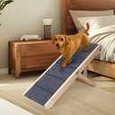 Small Dog Ramp for Bed Couch Car Folding Portable Pet Ramp for Cats Adjustable Height 21", Up to 35 lbs